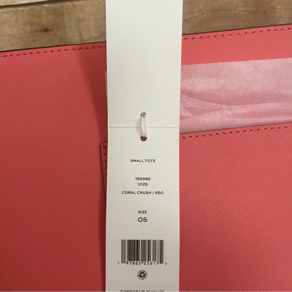 Tory Burch Small Tote - Coral Crush NWT